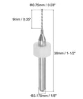 0.75mm Tungsten Carbide PCB Drill Bits For CNC Engraving And Jewelry Making, One Eighth Inch Shank Micro Drill Bits