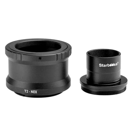 T2 Ring and M42 To 1.25 Inch Telescope T Adapter For Sony NEX Cameras Fits 1.25 Inch Telescopes, Aluminum Body, Manual Focus Only