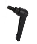 Beefy 4 Piece M8 Clamping Lever Handle Set in Stainless Steel Black Finish Male Thread Adjustable Machine Knobs for Precise Positioning and Quick Tuning in 16mm black M8 lever handle with male thread