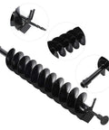 20mm Post Hole Digger Attachment With Manganese Steel Build, 10cm Blade Diameter, lightweight design, side view details