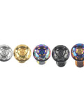 Premium Titanium Flange Bolts Torx Drive M10 X 60mm Motorcycle Hardware Beefy Fasteners in various colors.