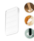 Big Time Game Change 32 Piece Clear Plastic Leveling Shims for Furniture Stabilizers, showing clear shim for stabilizing uneven surfaces.