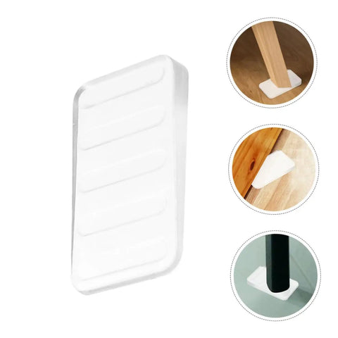 Big Time Game Change 32 Piece Clear Plastic Leveling Shims for Furniture Stabilizers, showing clear shim for stabilizing uneven surfaces.