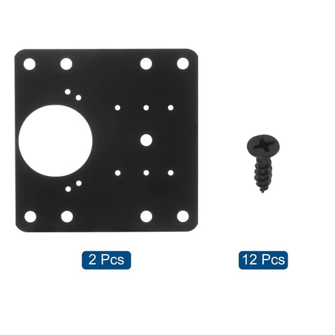 2 Pcs 90X90mm Cabinet Hinges Repair Plate Stainless Steel Black For Wooden Doors Kitchen Cupboards And Furniture Built To Last Hinge Repair Brackets With 6 Screws And Easy Install