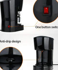 Premium Slick Bean To Cup Coffee Maker Featuring Built In Burr Grinder And Stainless Steel Milk Frother For Bangin Brews Keep Warm Function Easy Clean Anti Clog Design With Food Grade Build showing one button switch and anti-drip design.