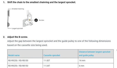 Bicycle Rear Derailleur Chain Gap Gauge Tool For RD9250 8150 7150 Bikes Flywheel Guide Wheel Alignment Tool instructions