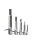 Premium Stainless Steel L Handle Wrench Engineered For Indexing Plungers And M6 Index Bolts in various sizes, showcasing threading details.