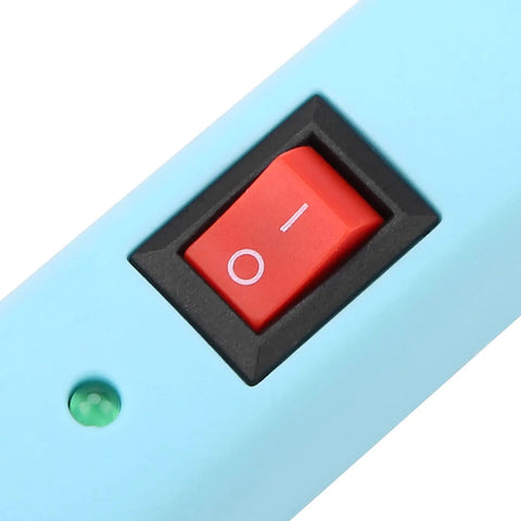 Close-up of the on-off switch on Fast Heating Polystyrene Foam Cutter Pen 24W 20cm Electric Hot Wire Engraving Tool.