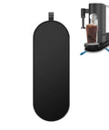 Sliding Pad For Single Serve Coffee Makers PB051 PB041 shown with espresso machine, smooth black surface ready to reduce friction.