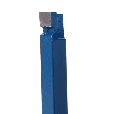 Blue lathe turning tool with carbide tip, 1/4 in shank for CNC lathes