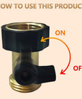 Heavy Duty Brass Garden Hose Shut Off Valve Set With 2 Valves And 4 Extra Washers Solid Brass One Way Connector Easy Hand