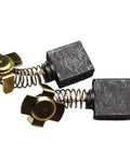 Close-up of Carbon Brush Set For Milwaukee 14 Inch Cut Off Saw 6175 6176-20 22-16-0035 Pack Of 2 Replacement Parts, showing gold and black components.