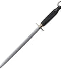 12 Inch Sharpening Steel For Chef Knives With Ergonomic Handle Pro Grade Corrugated Surface For Easy Resharpening 65 HRC Hardness