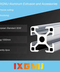 3030 T Slot Aluminum Extrusion For 3D Printer Parts And CNC DIY Projects Silver 1000mm Pack Of 4 Long Framing Rails For Builder Enthusiasts Easy Install Strong And Flexible Industrial Grade, 3030 aluminum extrusion end view
