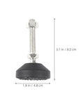 Heavy Duty Adjustable Leveling Feet Set 6pcs With M10x50mm Thread Pro Grade Screw In Design Non Slip Rubber Pads, single foot
