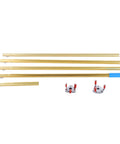 Smoke Detector Removal Tool With 4 3 Meter Aluminum Telescoping Pole For High Ceilings And Tight Nooks Featuring Quick Release Jaw, parts laid out.