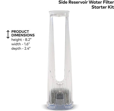 All In One 2.0 Starter Kit Replacement For Your Single Serve Coffee Maker Totally Fits Every 2.0 Brewer Includes Side Reservoir Filter Holder And 1 Pack Water Filter Cartridges In Clear, 8.2-inch tall