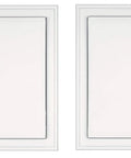 White Jumbo Mounting Block 2 Pack For Large Coach Lamps With Snap On Trim Ring For Easy Install And Durable UV Stabilized Color Molded Through Construction, white rectangular mounting blocks