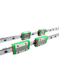 Mgn12 Linear Guide Rail Slide 550mm Metal Motion Slider For Automation And Diy Cnc Builds runs smooth with green and red sealed carriages.