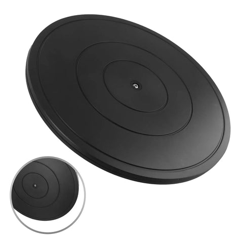 Black rotating lazy susan turntable with ball bearing swivel 360 degree kitchen cabinet organizer for spices cosmetics and DIY crafts