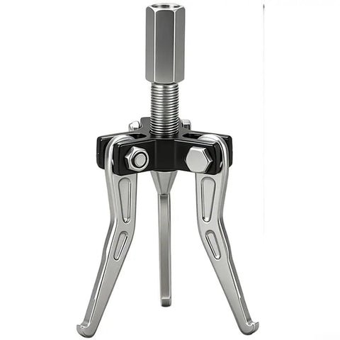 Hardcore 3 Jaw Carbon Steel Bearing Puller Tool Fits 15 To 90mm Internal External Bearings For Mechanics And Hot Rodders Who Want Heavy Duty Gear To Remove Parts Fast While Working On Cars In Your Garage Saving Money For New Toys When Needed, 3-jaw puller front view