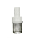 Top Shelf Heavy Duty Sediment Filter And Water Pump Protector For Drip Irrigation Rigs Built Tough Rust Proof No Sweat Install Premium Adapter Kit 10 Pieces, stainless steel filter with 14mm barb fitting.