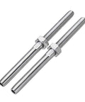 M8 X 4Mm Stainless Steel Swage Stud Terminal Wire Rope Threaded End Fitting made from 316 marine grade steel, polished finish.