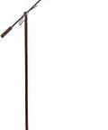 Mid Century Modern Metal Floor Lamp In Sienna Brown With Matte Finish For A Dope Retro Vibe, Vintage Inspired Iron Design, 57 Inch Tall