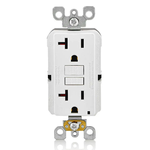 Self-Test GFCI Slim Pro Outlet With LED Indicator, Non-Tamper-Resistant, Automatic Ground Fault Protection And Internal Test, 3 Pack, White GFNT2-3W