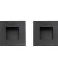Matte Black 304 Stainless Steel Recessed Cabinet Handles Square Finger Pulls 2.4 X 2.4 Inches Set Of 2