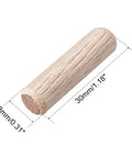1000 Pcs Hella Smooth Wooden Joint Connector Pegs Kiln Dried Hardwood Dowel Pins Fluted Beveled Design close-up showing dimensions