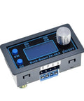 CNC DC DC Buck Boost Converter CC CV 0.5 To 30V 4A Power Module with LCD display and control knob, black and blue design