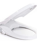 Dual Nozzle Manual Bidet Toilet Seat For Round Toilets With Soft Close Lid Easy Install Power Free Rear And Feminine Cleaning