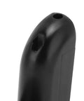Close-up view of the sleek matte black zinc alloy push type door stop catch, highlighting its locking feature for secure use.
