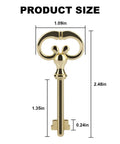Rugged And Ready Roll Top Desk Lock Key Set Antique Brass Plated Skeleton Replacement Master Key For Vintage Writing Desks and Office Cabinetry Dead Simple Two Pack dimensions measuring 2.48in x 1.09in.