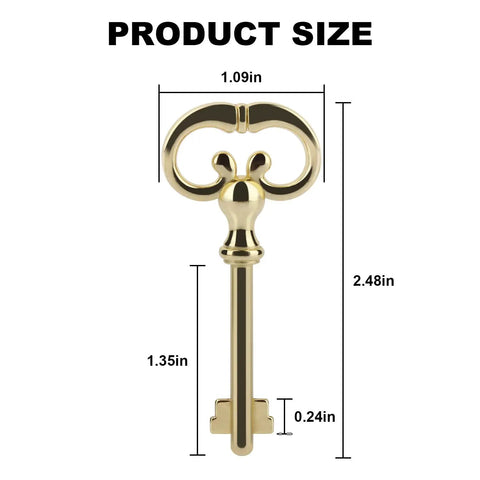 Rugged And Ready Roll Top Desk Lock Key Set Antique Brass Plated Skeleton Replacement Master Key For Vintage Writing Desks and Office Cabinetry Dead Simple Two Pack dimensions measuring 2.48in x 1.09in.