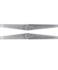 Two Pack Lid Support Hinge For Cupboards And Desk Drop Fronts Heavy Duty 10.2 Inch Iron Folding Stay Silver Finish