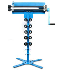 Heavy Duty Bead Roller Kit For Sheet Metal Pro Grade 18 Inch Throat Gear Drive Bench Roller With 6 Dies and roll rack