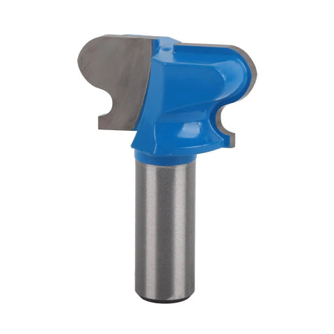 Versatile 1/2 Inch Drawer Pull Router Bit Made From Tough Tungsten Steel Alloy With PTFE Coating For Smooth Woodgrooving On Any DIY Project And Ready To Carry Around, close-up view.