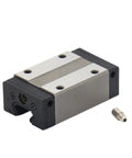 Heavy Duty Metal Linear Motion Guide Slider Block Featuring Buttery Smooth Travel Carriage For DIY CNC Routing And Engraving Machines, side view showing solid steel construction.
