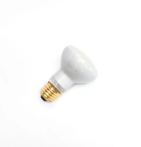 100W Lava Lamp Light Bulb 125 Volt R Type R20 Medium Base for Lava Lamps Spas Pools and Home Lighting with Regular Screw In Socket, Bright Warm Glow, Durable Replacement Bulb, shown from side view with screw base