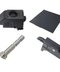 Hella Durable Printhead Assembly Upgrade For Kobra 3 Max Combo Featuring Pei Spring Steel Hotend Integrated Filament Cutter Smart Extruder Hub Top Tier For PlA And Resin Creations parts display including black printhead and metal components.