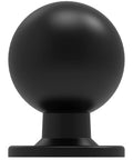 Matte Black Cabinet Knobs Four Pack With Wide Backplates Large Ball Knobs For Bi Fold Closet Doors Kitchen Cabinets And Dresser Drawers Tall Heavy Duty Furniture Pulls Renovation Friendly Backplate Covers Old Screw Holes