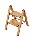 Two Step Ladder Aluminum Folding Step Stool With Anti Slip Wide Pedals Grab And Go Lightweight Portable Multi Use Stepladder
