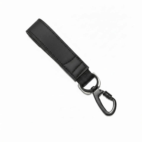 Swoosh Key Holder With Durable Carabiner Clip Keychain For Grab And Go Everyday Carry, Black Finish With Iconic Swoosh Design Visible