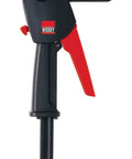 No Sweat One Hand Clamp And Spreader For Tough Woodworking 18 Inch Span, side view with red lever and quick twist dial.