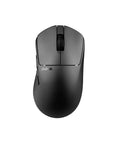 Ultra Lightweight Wireless Gaming Mouse With Dope Minimalist Build And Tight Sensor Tracking For Rapid Flick Shots And Featherlight Control In Jet Black, top view.