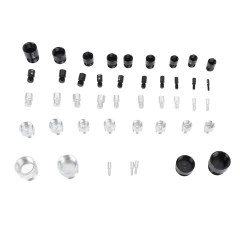 Top Tier 44 Piece Metric And Imperial Fastener Gauge Set Made From Durable Aluminum for precise thread checking and size measurement.