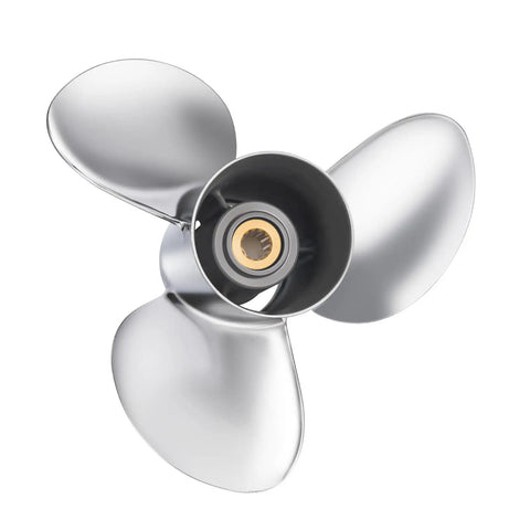 Stainless Steel Boat Outboard Propeller 13 By 19 Right Rotation 13 Spline Three Blade Fits Johnson Evinrude BRP Engines 40 140HP