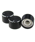 Six Pack Black Aluminum Potentiometer Knobs Knurled 6mm Shaft Diameter 10x15mm For Volume Control Tempo Control Sound Adjustment Replacement For Audio Gear Guitar Amps